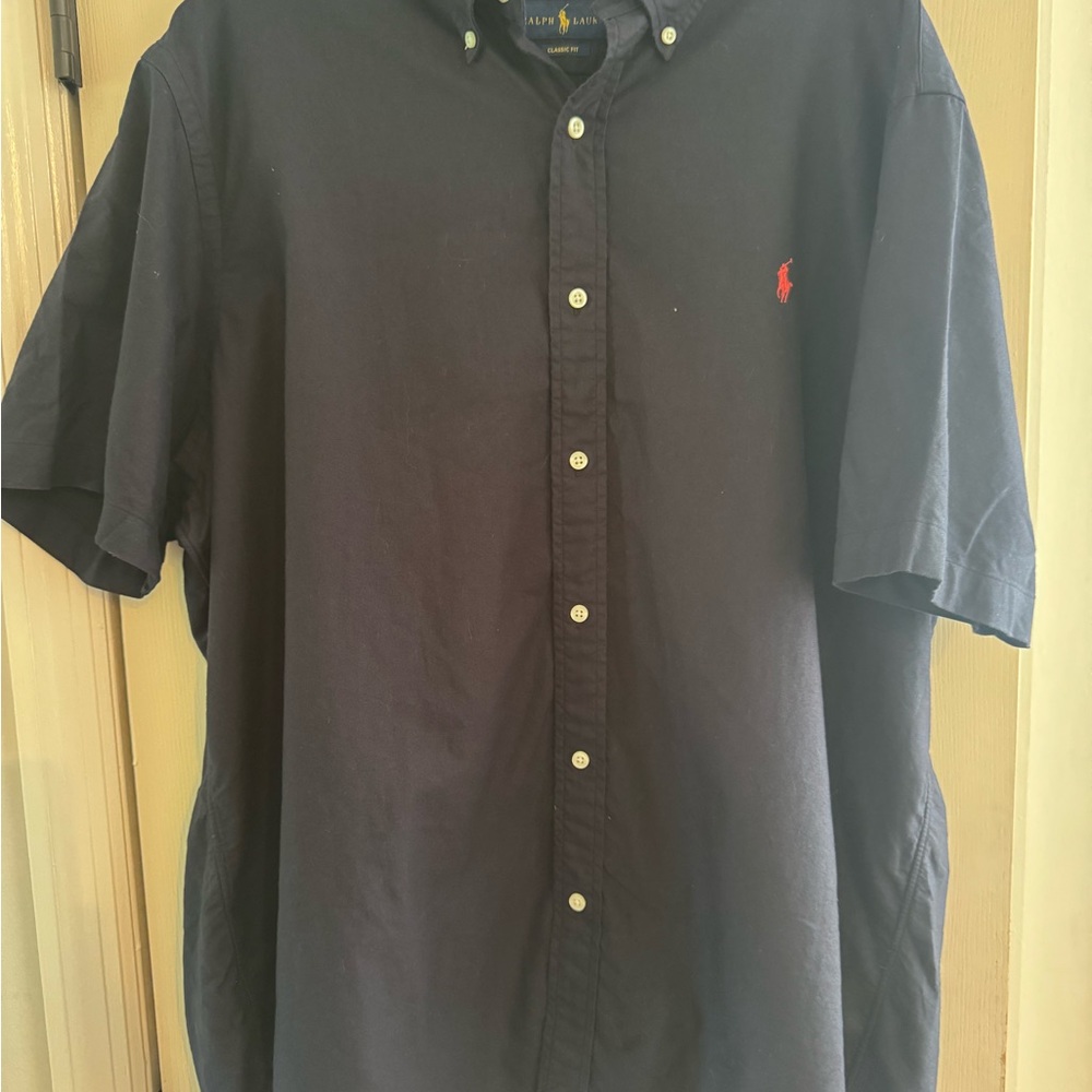 Ralph Lauren Men's Dark Blue Button Down Shirt
